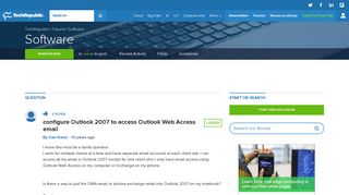 configure Outlook 2007 to access Outlook Web Access email ...