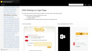 OWA Settings on Login Page - IT Knowledge Base - IT ...