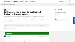 Outlook.com sign in page do not load and display's only white ...