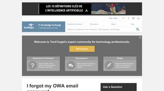 I forgot my OWA email password - IT Answers - IT Knowledge Exchange