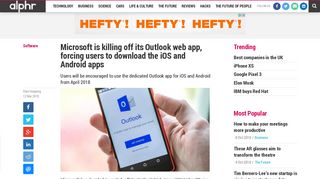 Microsoft is killing off its Outlook web app, forcing users to download ...