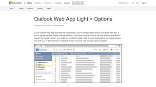 Outlook Web App Light > Options - Outlook - Office Support - Office 365