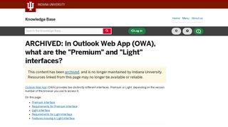 In Outlook Web App (OWA), what are the 