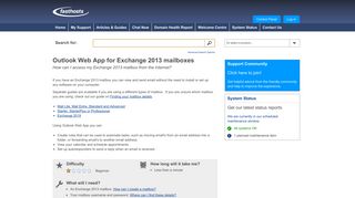 Outlook Web App for Exchange 2013 mailboxes