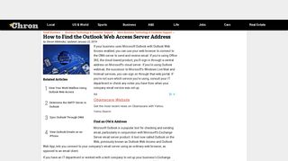 How to Find the Outlook Web Access Server Address | Chron.com