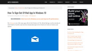How To Sign Out Of Mail App In Windows 10