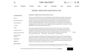 THE OUTNET | General Terms and Conditions of Use