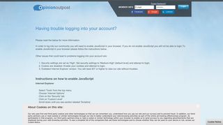 Having trouble logging into your account? - Opinion Outpost