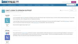Can't login to Opinion Outpost - Rants and Raves - SurveyPolice Forum
