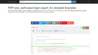 login::export_for_template, core_authoutput PHP Code Examples ...