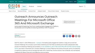Outreach Announces Outreach Meetings For Microsoft Office 365 And ...
