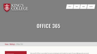 Office 365 | King's College