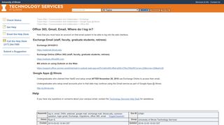Office 365, Gmail, Email, Where do I log in?