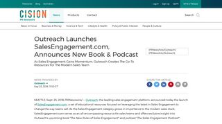 Outreach Launches SalesEngagement.com, Announces New Book ...