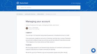 Managing your account | Outschool Support