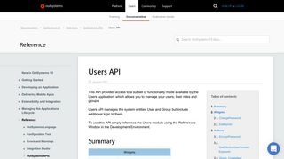 Users API - OutSystems