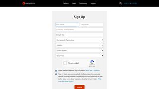 Sign Up - OutSystems