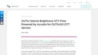 OUTtv Selects Brightcove OTT Flow Powered by Accedo for OUTtvGO ...