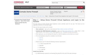Step 1 - Setup Dome Firewall Virtual Appliance and Login to the ...