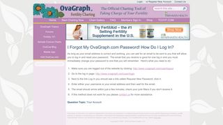 I forgot my OvaGraph.com password! How do I log in? | OvaGraph