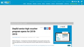 DepEd senior high voucher program opens for 2018-2019 | Philstar.com