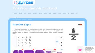 Fraction signs (ratio symbols on your keyboard) - fsymbols