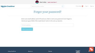 Forgot your password? · OverDrive (Rakuten OverDrive): eBooks ...