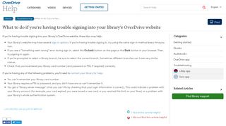 What to do if you're having trouble signing into your ... - OverDrive | Help