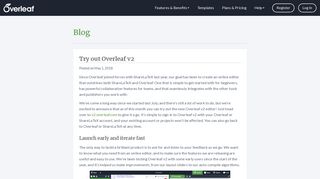 Try out Overleaf v2 - Overleaf, Online LaTeX Editor