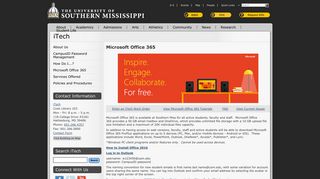 Microsoft Office 365 | iTech - The University of Southern Mississippi