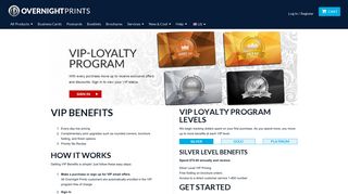 VIP Customer Loyalty Rewards - Overnight Prints