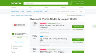 Overstock Coupons, Promo Codes & Deals 2019 - Groupon