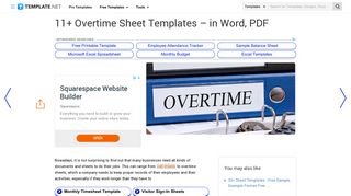 Overtime Sheet Templates - 11+ Free Word, PDF Format Download ...