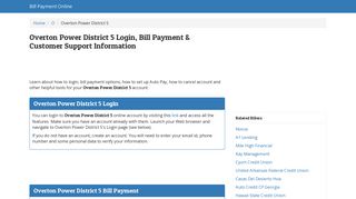 Overton Power District 5 Login, Bill Payment & Customer Support ...
