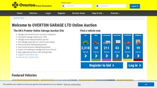 Welcome to OVERTON GARAGE LTD - UK's Premier Online Salvage ...
