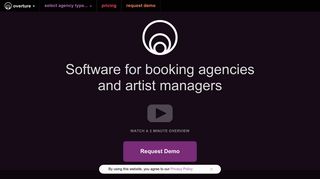 Overture: Booking Agency Software For Agents And Artist Managers