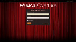 Sign In to Musical Overture