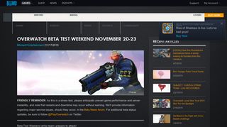 Overwatch Beta Test Weekend November 20-23 - News - Overwatch