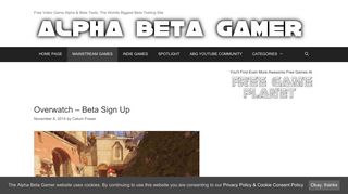 Overwatch – Beta Sign Up | Alpha Beta Gamer