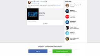 Can't login to Overwatch, keeps saying... - Piero Buccellato | Facebook
