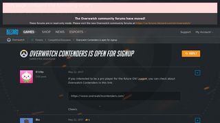 Overwatch Contenders is open for signup - Overwatch Forums ...