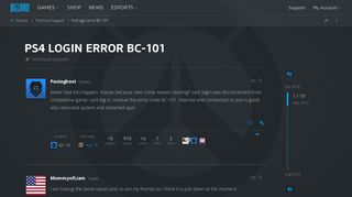 Ps4 login error BC-101 - Technical Support - Overwatch Forums ...