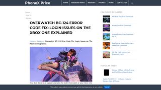 Overwatch BC-124 Error Code Fix: Login Issues on The Xbox One ...