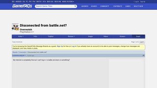 Disconected from battle.net? - Overwatch Message Board for ...