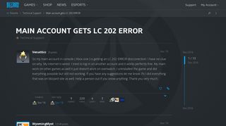 Main account gets LC 202 ERROR - Technical Support - Overwatch ...