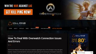 How To Deal With Overwatch Connection Issues And Errors - Kill Ping