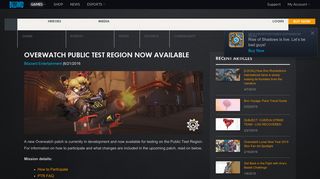 Overwatch Public Test Region Now Available - News - Overwatch