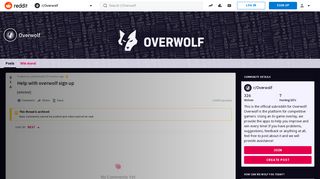 Help with overwolf sign up : Overwolf - Reddit
