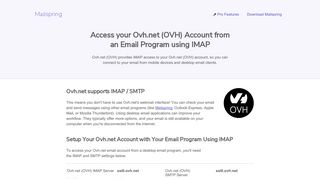 How to access your Ovh.net (OVH) email account using IMAP