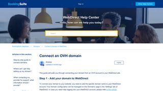 Connect an OVH domain – Home - WebDirect - Booking.com